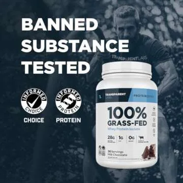 Transparent Labs Grass-Fed Whey Protein Isolate - Naturally Flavored, Gluten Free Whey Protein Powde...