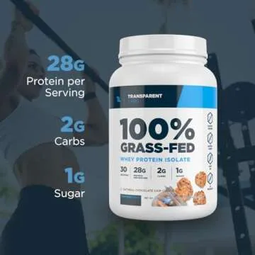 Transparent Labs Grass-Fed Whey Protein Isolate - Naturally Flavored, Gluten Free Whey Protein Powder with 28g of Protein per Serving & 9 Amino Acids - 30 Servings, French Vanilla