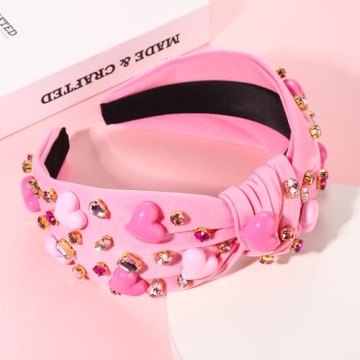 YAHPERN Valentine’s Day Jeweled Headband for Women