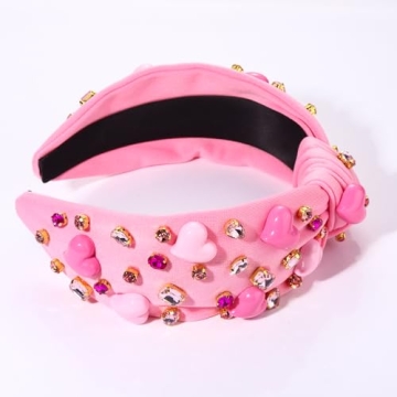 YAHPERN Valentine’s Day Jeweled Headband for Women