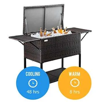 VINGLI 80QT Cooler for Patio Pool Party with Wheels