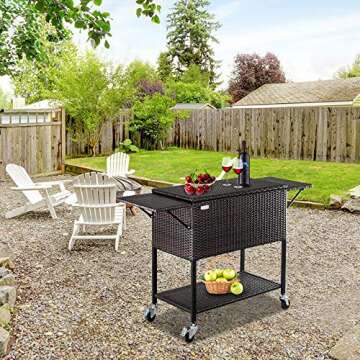 VINGLI 80QT Cooler for Patio Pool Party with Wheels