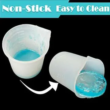 Multipurpose 100ml Silicone Measuring Cups for Crafting