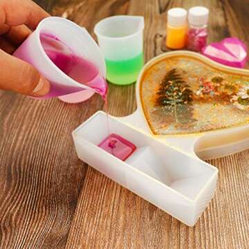 Multipurpose 100ml Silicone Measuring Cups for Crafting