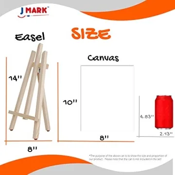 J MARK Kids Paint Set – Safe Acrylic Paints with Easel & Canvas