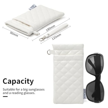 Stylish Face Shadow Double Glasses Case with Cleaning Cloth