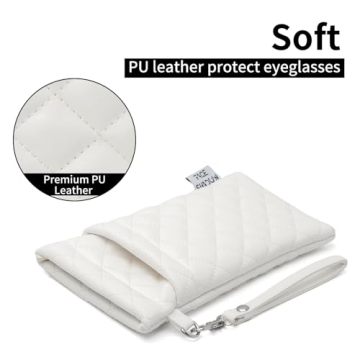Stylish Face Shadow Double Glasses Case with Cleaning Cloth