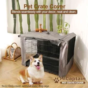 HiCaptain Dog Crate Cover for 42 Inch Wire Crates