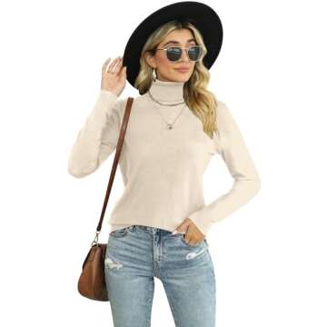 Comfortable SANGTREE Women's Turtleneck Sweater for All Occasions