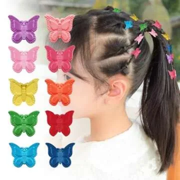 Colorful Willrain Butterfly Hair Clips for Women - 50 pc