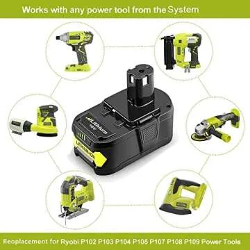 7.0Ah 2 Pack P108 Battery for Ryobi 18V ONE+ Tools