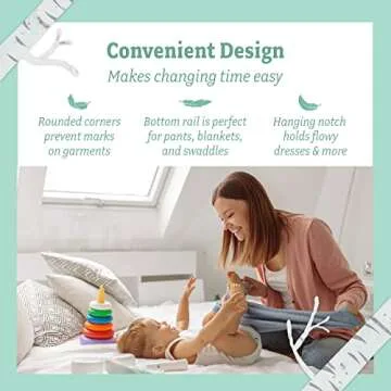 Baby Nest Designs Kids Plastic Velvet Hangers for Closet, Children Non-Slip Hangers Dividers for Nursery Closet Organizer, Grey - Pack of 15