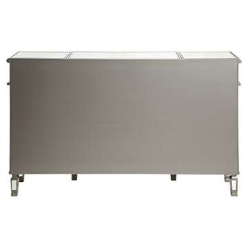 Elegant Lighting 3 Drawer Cabinet in Silver Clear 60"