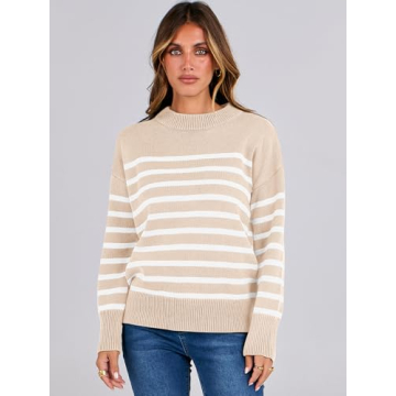 Stylish ANRABESS Women Striped Sweater for All Occasions