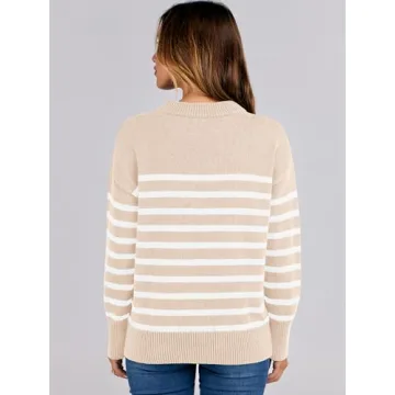 Stylish ANRABESS Women Striped Sweater for All Occasions