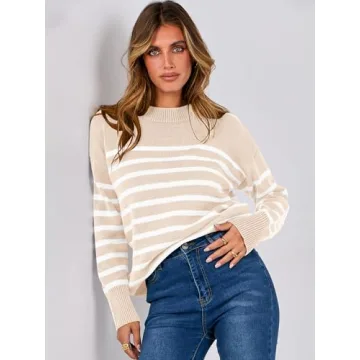 Stylish ANRABESS Women Striped Sweater for All Occasions