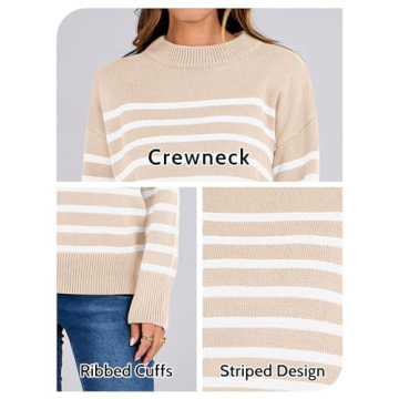 Stylish ANRABESS Women Striped Sweater for All Occasions