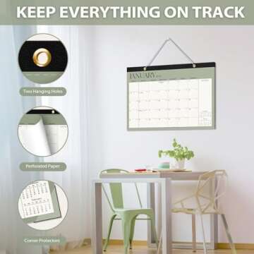 Desk Calendar 2025, January 2025 to June 2026, 18 Months, Large Size 17" x 12" Desktop/Wall Monthly Calendar with To Do List, Personal Desk Calendar Planner for Home, School, Office