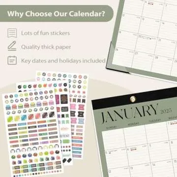 Desk Calendar 2025, January 2025 to June 2026, 18 Months, Large Size 17" x 12" Desktop/Wall Monthly Calendar with To Do List, Personal Desk Calendar Planner for Home, School, Office