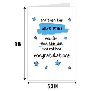 Funny Retirement Card for Men - Qiliji