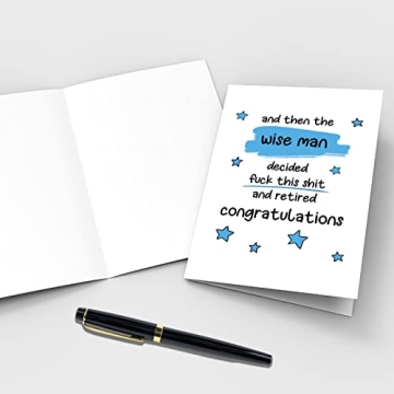 Funny Retirement Card for Men - Qiliji
