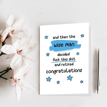 Funny Retirement Card for Men - Qiliji