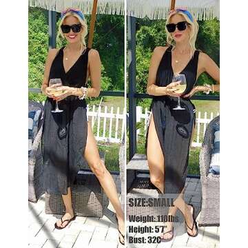 Ekouaer Bikini Cover Ups Sexy Swimsuit Beach Cover Up Summer Bathing Suit Coverups,Large