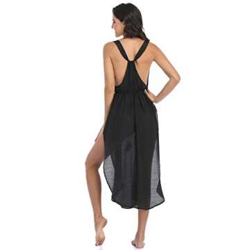 Ekouaer Bikini Cover Ups Sexy Swimsuit Beach Cover Up Summer Bathing Suit Coverups,Large