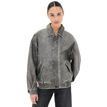 Stylish Lioness Women's Kenny Bomber Jacket in Grey
