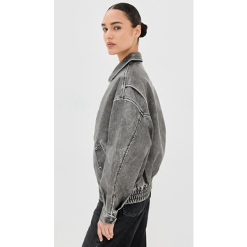 Stylish Lioness Women's Kenny Bomber Jacket in Grey