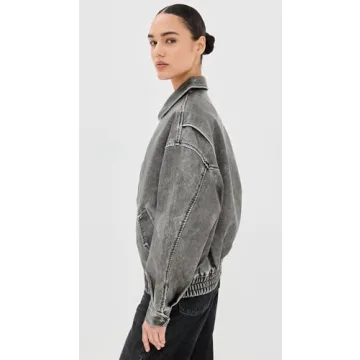 Stylish Lioness Women's Kenny Bomber Jacket in Grey