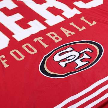 FOCO San Francisco 49ers Sherpa Fleece Blanket for Fans