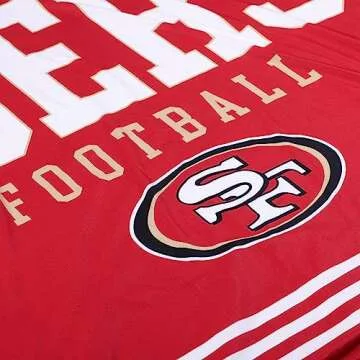 FOCO San Francisco 49ers Sherpa Fleece Blanket for Fans