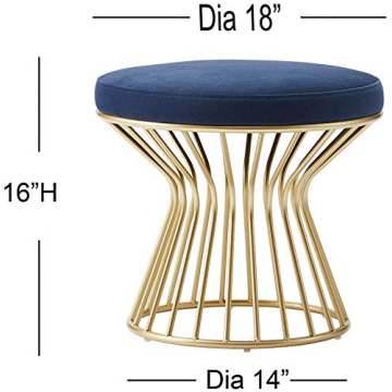 Luxurious Velvet Ottoman Footrest - Stylish No Assembly Stool