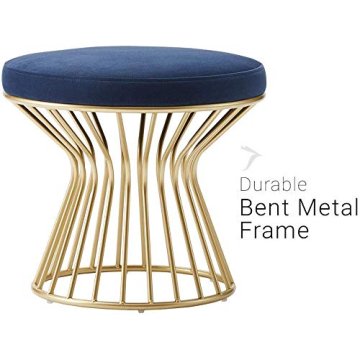 Luxurious Velvet Ottoman Footrest - Stylish No Assembly Stool