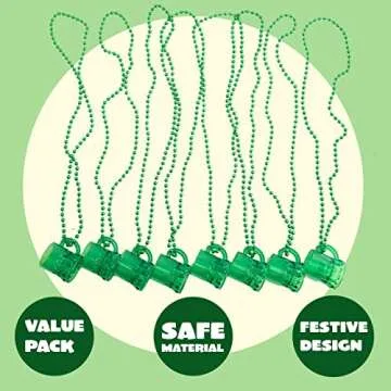St. Patrick's Green Mug Bead Necklaces Set for Any Celebration