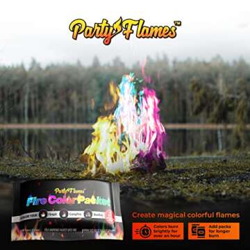 Fire Color Changing Packets Fire Pit (12 Pack) - Perfect for Any Campfire, Bonfire & Outdoor Firepla...