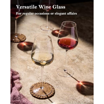 JBHO Elegant Hand Blown Bordeaux Wine Glasses Set of 4