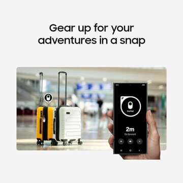 Samsung Galaxy SmartTag2, Bluetooth Tracker, Smart Tag Tracking Device, Item Finder for Keys, Wallet, Luggage, Pets, Use w/ Phones and Tablets Android 11 or Later, 2023, 1 Pack, White