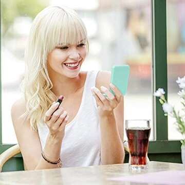 Infitrans Pocket Mirror: Compact 1X/2X Dual-Sided Makeup Mirror