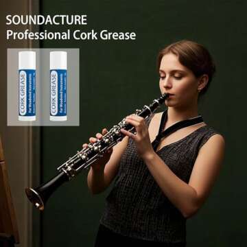 SOUNDACTURE 2PCS Cork Grease for Clarinet, Saxophone, Alto Sax, Woodwind Instrument Maintenance, Lub...
