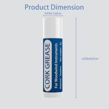 SOUNDACTURE 2PCS Cork Grease for Clarinet, Saxophone, Alto Sax, Woodwind Instrument Maintenance, Lubricant for Cork Joints, Easy-to-Use Grease Tube for Woodwind Care