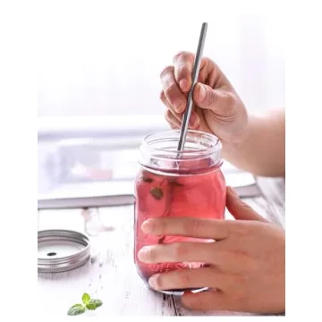 Eco-Friendly HuaQi Stainless Steel Straws Set of 10