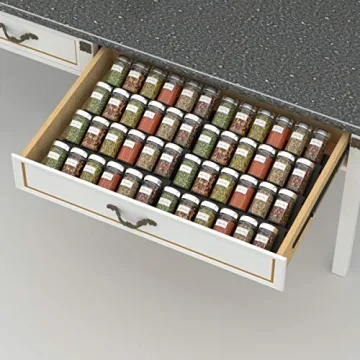NIUBEE Expandable Acrylic Spice Rack - 4 Tier Organizer
