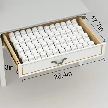 NIUBEE Expandable Acrylic Spice Rack - 4 Tier Organizer