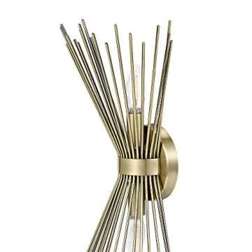 Rivet Mid-Century Modern Starburst Sconce with Bulbs Included