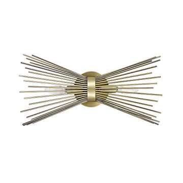 Rivet Mid-Century Modern Starburst Sconce with Bulbs Included