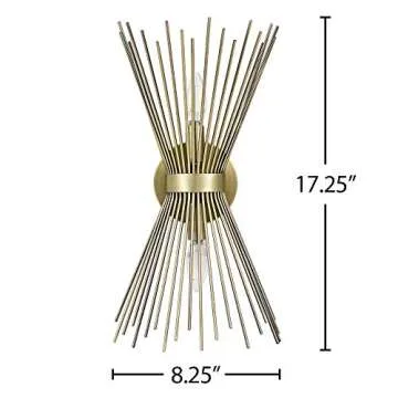 Rivet Mid-Century Modern Starburst Sconce with Bulbs Included