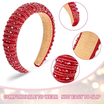 Syhood Rhinestone Padded Headbands Elegant Bling Hair Accessories