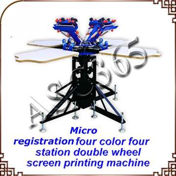 Silk Screen Printing Machine 4 Color 4 Station Screen Printing Press Screen Printing Machine Printer...